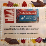 Veldhuis Advies trakteert op taart na nominatie VVP Advies Award